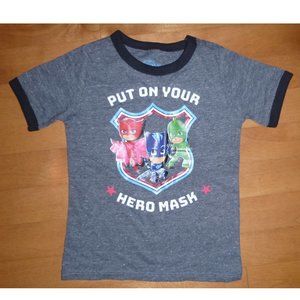 Toddler Boys PJ MASKS Put on HERO Mask T-shirt  Size 2T 4T NWT Gekko Cat Boy Owl